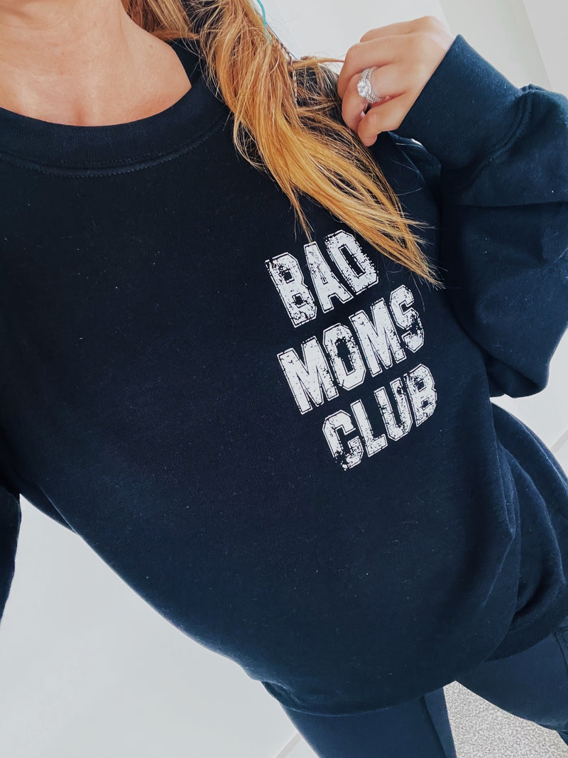 Bad Moms Club © Pocket Print Unisex Crewneck Sweatshirt // DESTASH DEAL