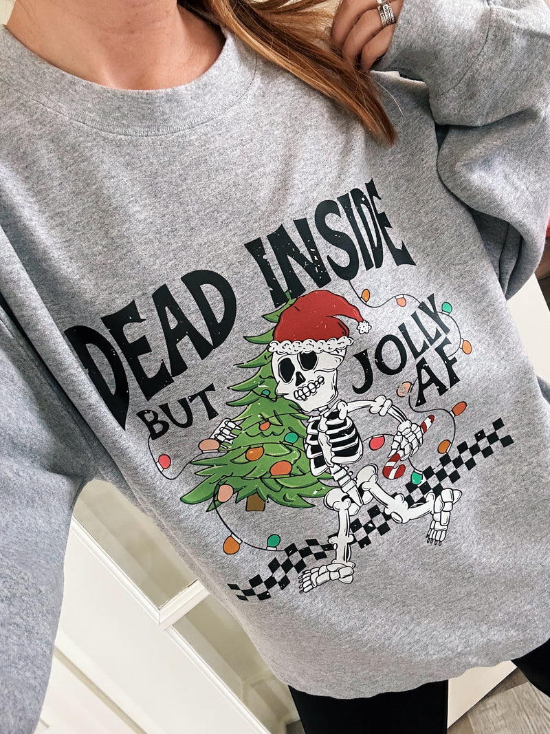 Dead Inside But Jolly AF © Unisex Crewneck Sweatshirt
