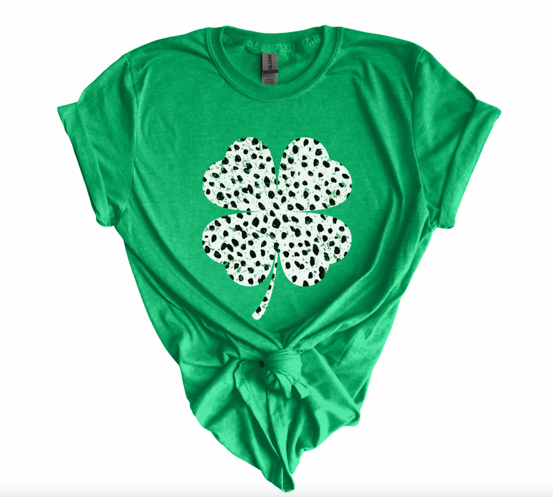 Distressed Spotted Clover Leaf © Unisex Top (Irish Green)