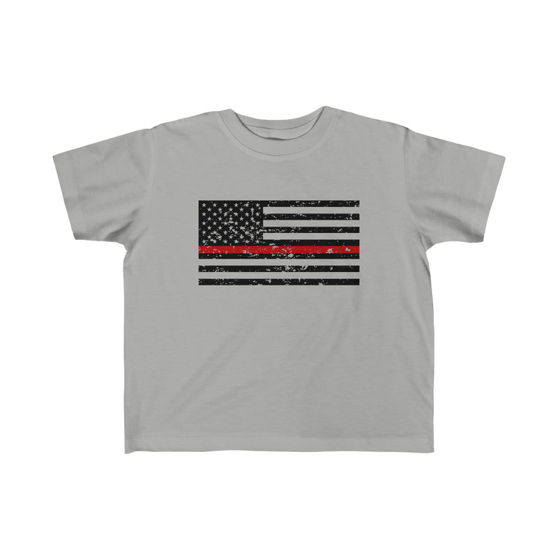 Standard Distressed Flag © Toddler Tee (Thin Red Line)