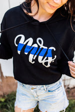 MRS Script Ladies Cropped Hooded Sweatshirt (Black + Select Your Line)