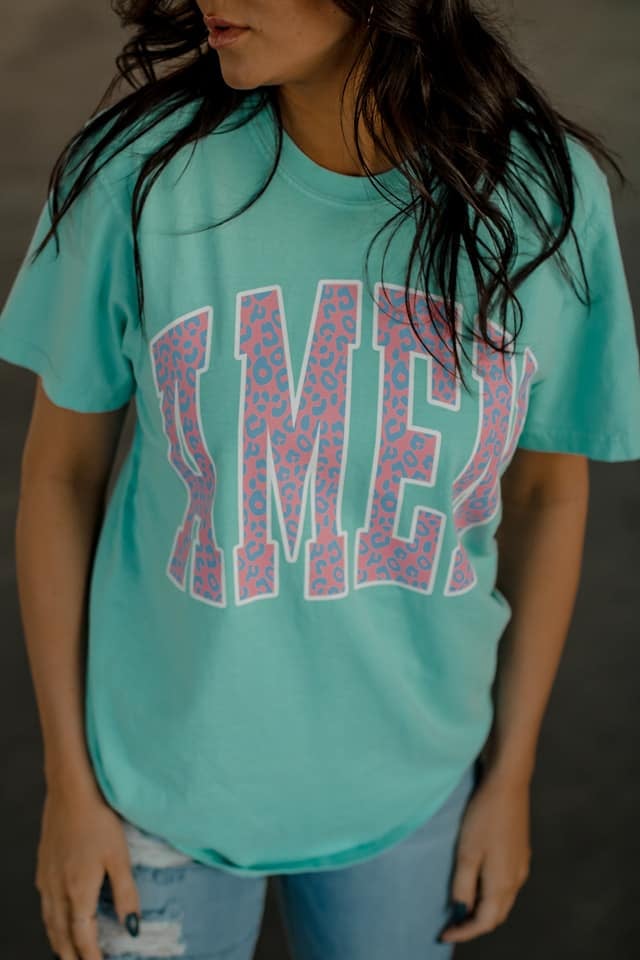 AMEN Leopard Pastel © Comfort Colors Tee // FINAL SALE