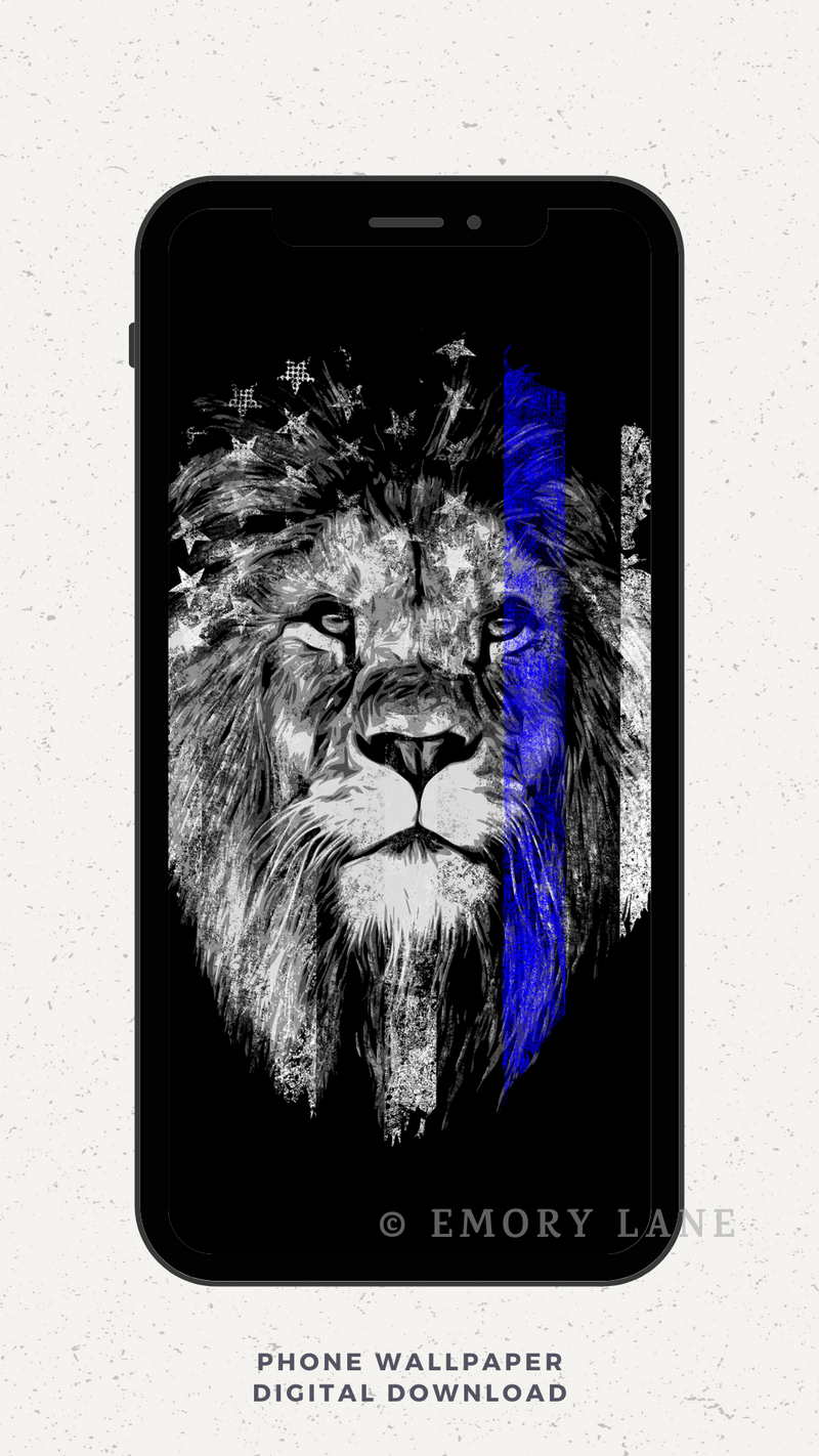 TBL Distressed Lion Digital Download // MOBILE WALLPAPER