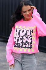 Hot Mess Express © Unisex Crewneck Sweatshirt (Neon Pink) // Final Sale