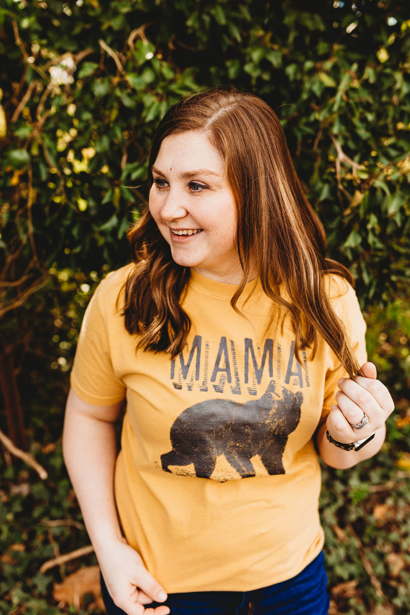 Mama Bear © Comfort Colors Tee (Mustard)