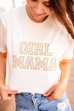 Girl Mama Varisty Faux Chenielle Patch © Unisex Top