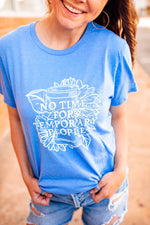 No Time For Temporary People © Unisex Top (Heather Columbia Blue)