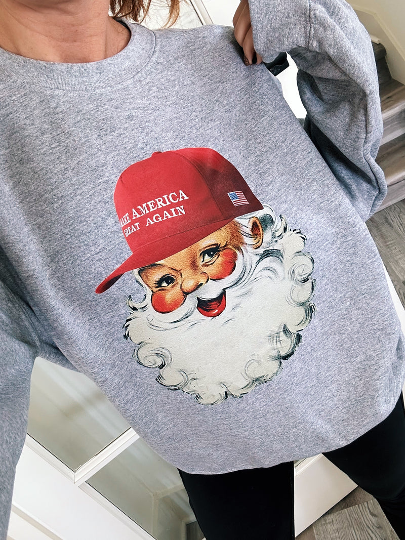 MAGA Vintage Santa Unisex Crewneck Sweatshirt // FLASH SALE