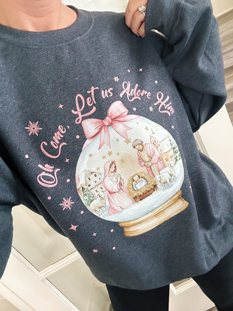 Oh Come Let Us Adore Him (Snowglobe) // FLASH SALE