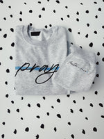 PRAY / Faith > Fear ©  Sleeve Print Unisex Crewneck Sweatshirt // FINAL SALE