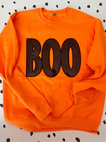 BOO Black Sequin Patch © Unisex Crewneck Sweatshirt // FINAL SALE