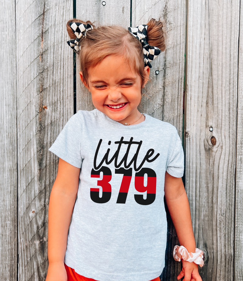 The ORIGINAL Little Badge Number © Toddler Tee (Thin Red Line) // FINAL SALE