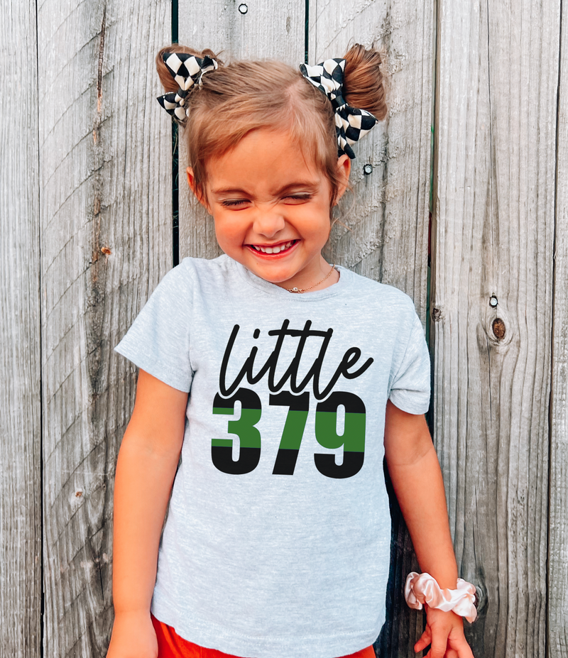The ORIGINAL Little Badge Number © Toddler Tee (Thin Green Line) // FINAL SALE