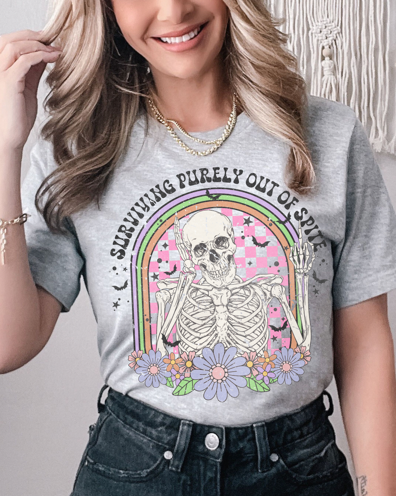 Surviving Purely Out Of Spite Skellie  © Unisex Top