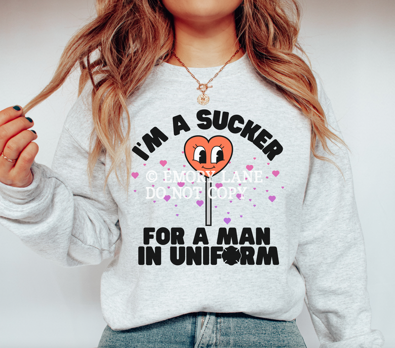 I'm A Sucker For A Man In Uniform (FIRE) © Unisex Crewneck Sweatshirt