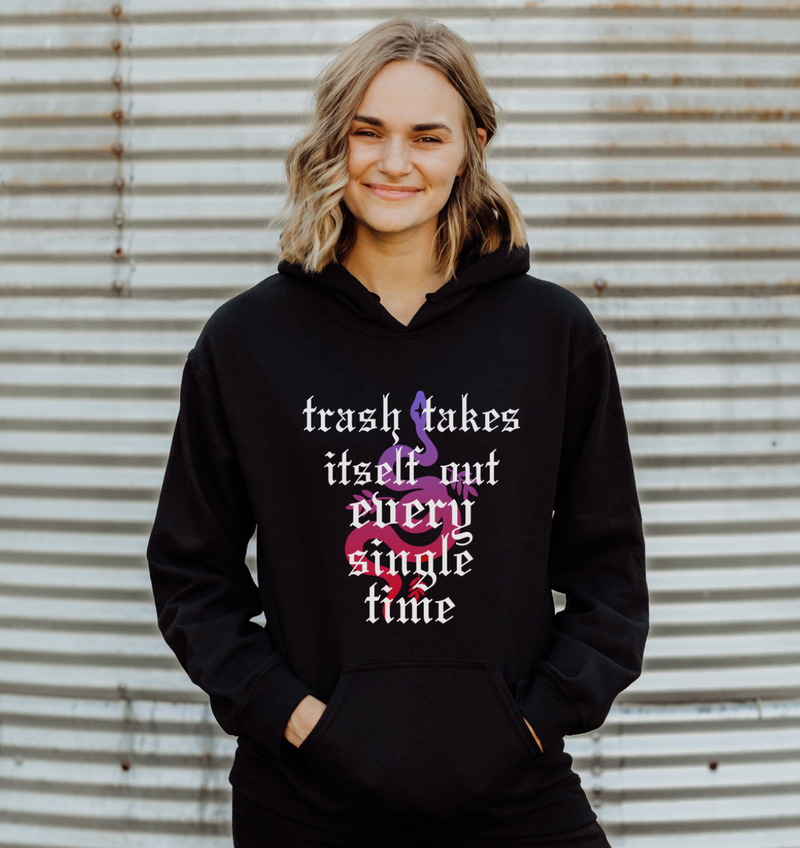 Trash Takes Itself Out Ombre © Unisex Hoodie (Black)