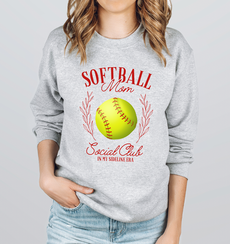Softball Mom Social Club © Unisex Crewneck Sweatshirt