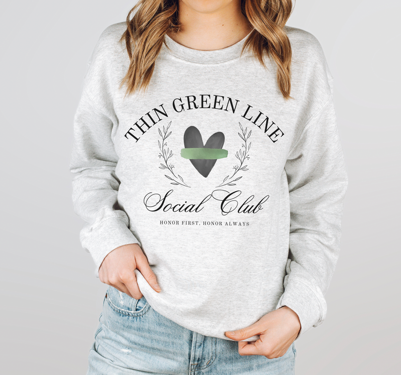 Thin Green Line Social Club © Unisex Crewneck Sweatshirt