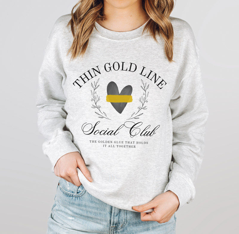 Thin Gold Line Social Club © Unisex Crewneck Sweatshirt