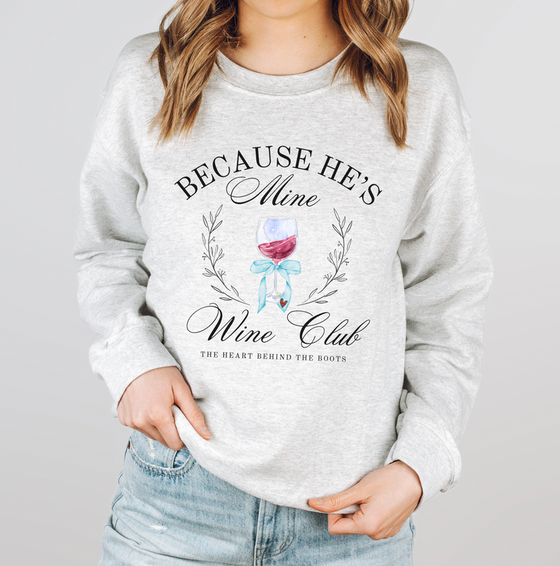 Because He's Mine Wine Club © Unisex Crewneck Sweatshirt (Thin Red Line)