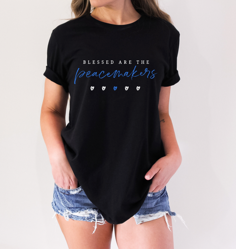 Blessed Are The Peacemakers Heart Script © Unisex Top