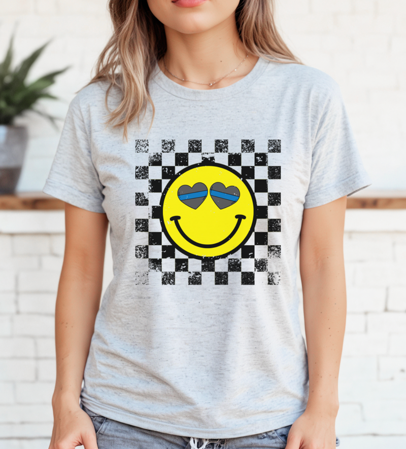 Smiley Heart Eyes (Thin Blue Line) © Unisex Top