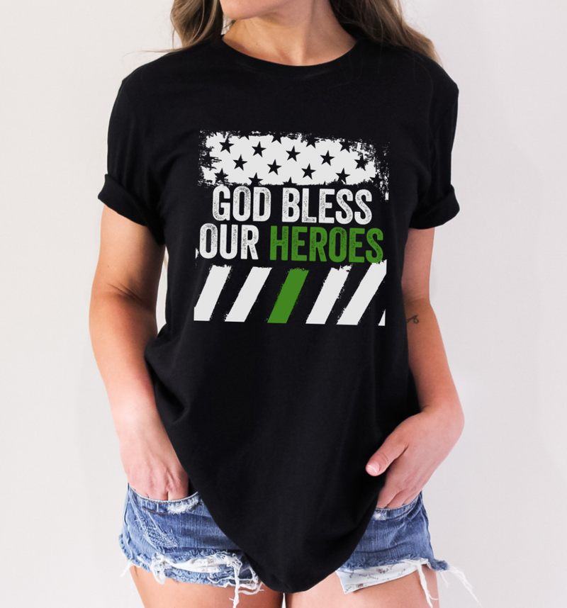 God Bless Our Heroes ©  Unisex Top (Select Your Line)