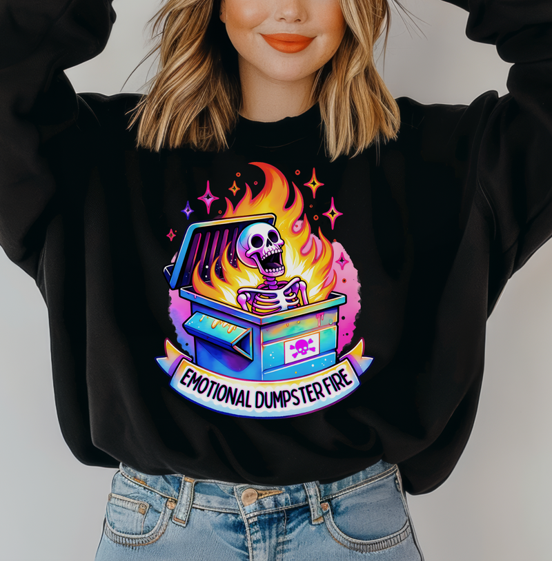 Emotional Dumpster Fire © Unisex Crewneck Sweatshirt