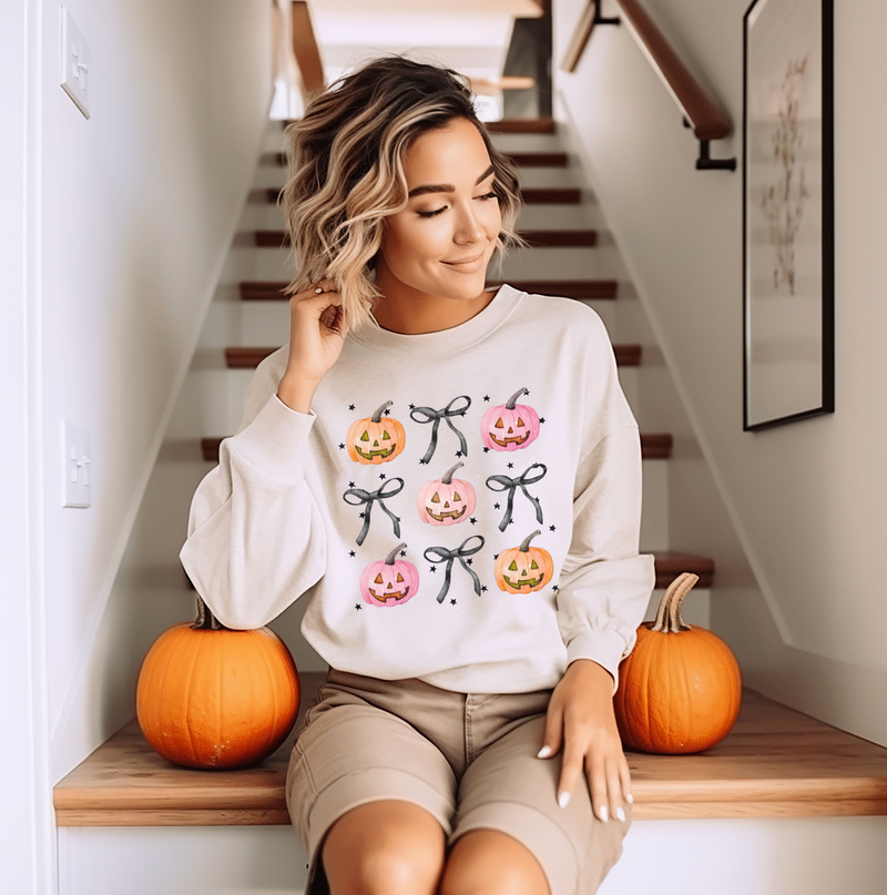 Pastel Pumpkin Coquette © Unisex Crewneck Sweatshirt