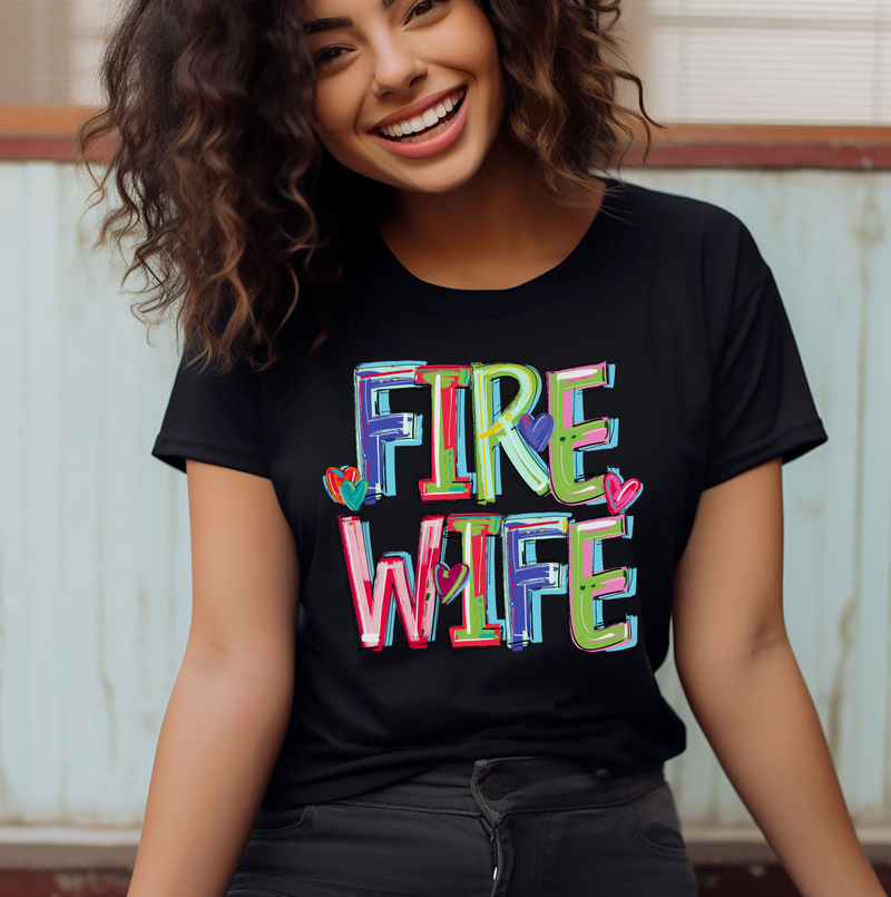 Brushstroke FIRE WIFE © Unisex Top // FINAL SALE