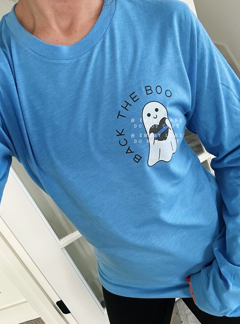 Back The Boo © L/S Unisex Top (Columbia Blue)