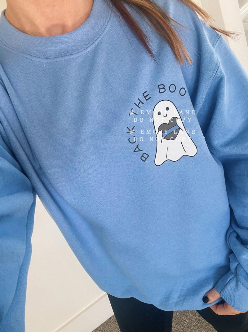 Back The Boo © Pocket Print Unisex Crewneck Sweatshirt // DESTASH DEAL