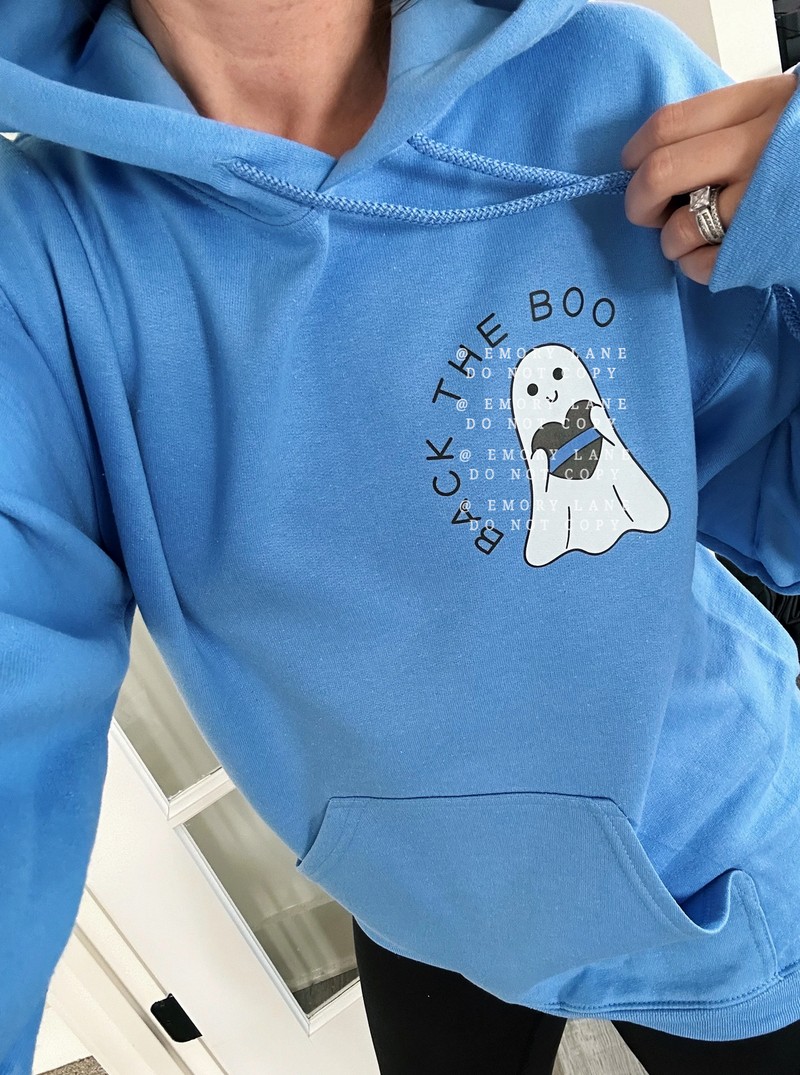 Back The Boo © Unisex Crewneck Hoodie (Carolina Blue)