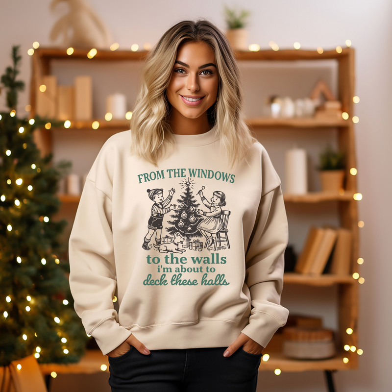 I'm About To Deck These Halls Unisex Crewneck Sweatshirt