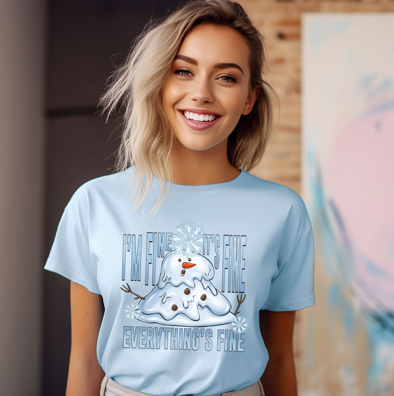 It's Fine, Everything Is Fine (Snowman) Unisex Top