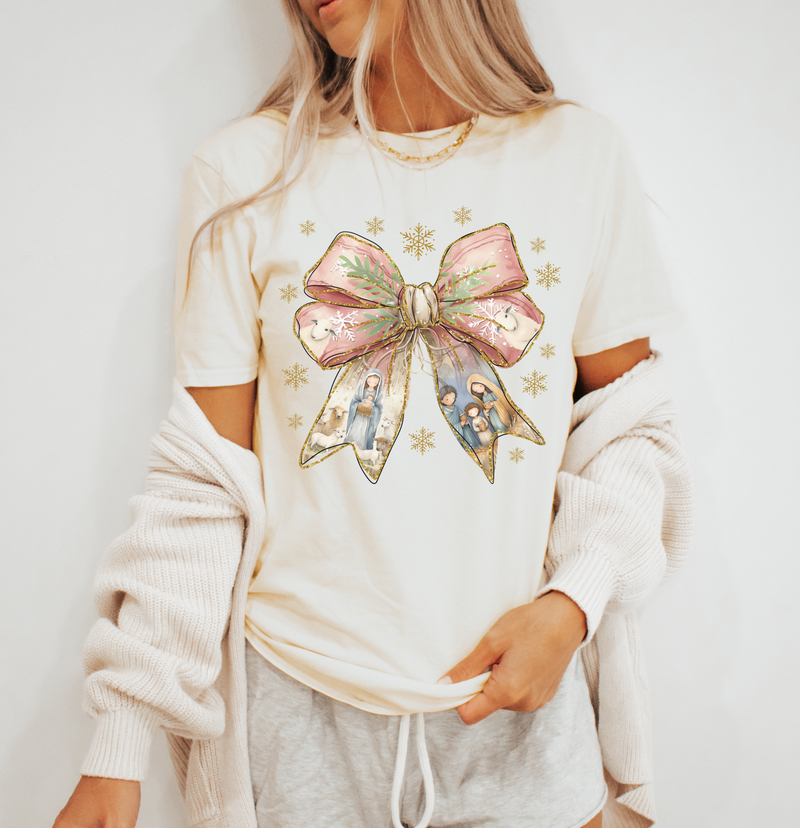 Christmas Nativity Bow Unisex Top