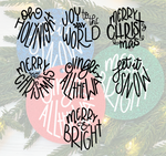 *SELECT YOUR DESIGN* Glitter Acrylic Round Ornament  // FINAL SALE