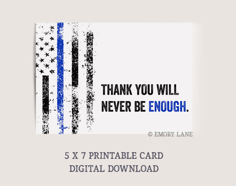 Thank You Will Never Be Enough Digital Download // PRINTABLE CARD