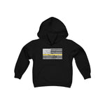 Standard Distressed Flag © Youth Hoodie (Thin Gold Line)