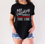 My Valentine Protects This Line © Unisex Top (Thin Red Line)
