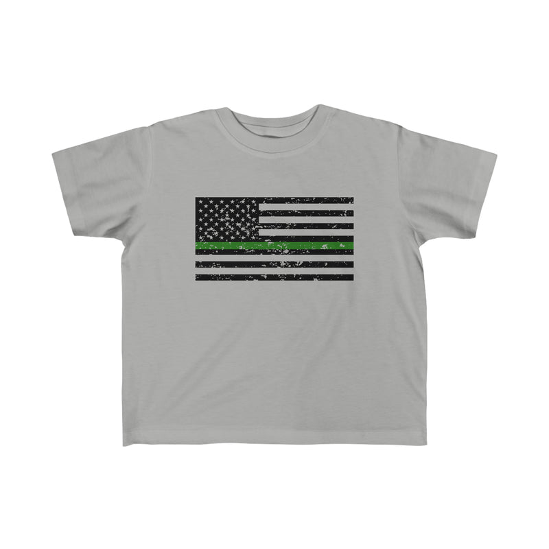 Standard Distressed Flag © Toddler Tee (Thin Green Line)