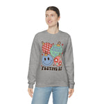 Festive AF (Retro) Unisex Crewneck Sweatshirt