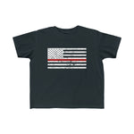 Standard Distressed Flag © Toddler Tee (Thin Red Line)