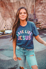 Love Like Jesus Unisex Tee (Heather Navy) // FINAL SALE