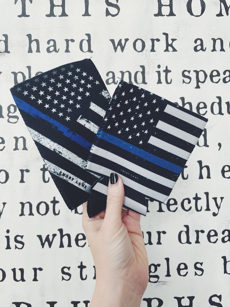 Thin Blue Line Flag Can Cooler (Select Your Design) // FINAL SALE
