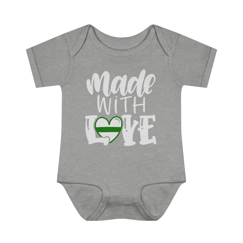 Made With Love © Infant Bodysuit (Thin Green Line)