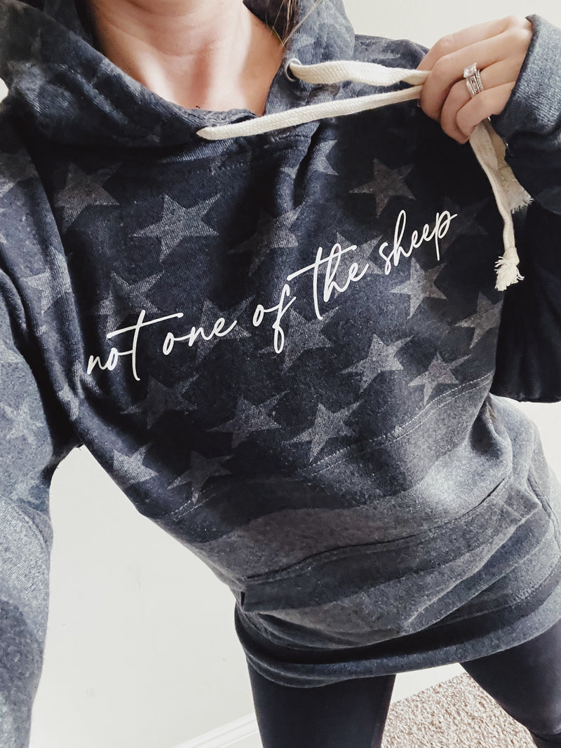 PREORDER Not One Of The Sheep © Stars & Stripes Unisex Pullover Hoodie // FINAL SALE