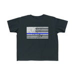 Standard Distressed Flag © Toddler Tee (Thin Blue Line)
