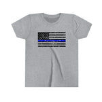 Standard Distressed Flag © Youth Tee (Thin Blue Line)
