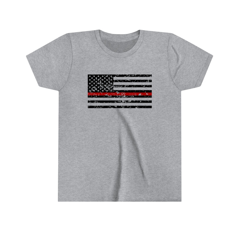 Standard Distressed Flag © Youth Tee (Thin Red Line)
